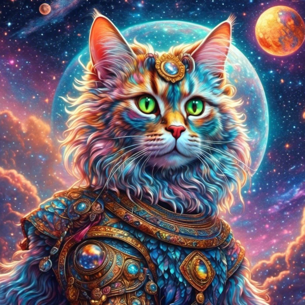 Cosmic Llama Ride: Agni, Cat God of the Moon