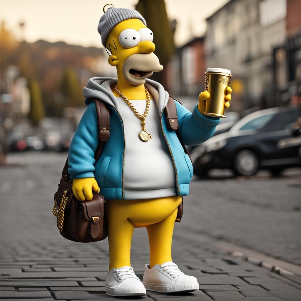 Homer Simpson Bobblehead in 3D