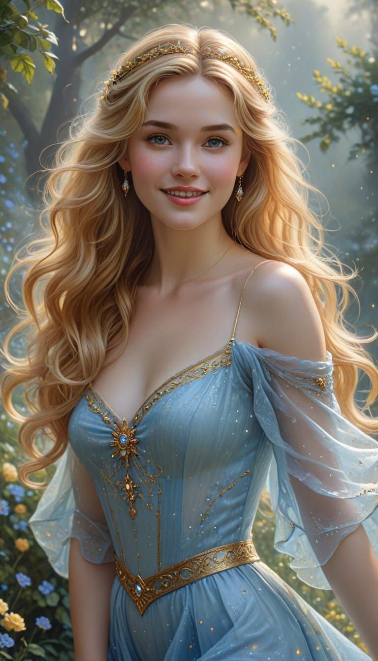 Whimsical Princess in Ethereal Fantasy
