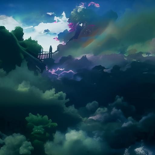 Angelic Demon: Anime Key Visual in Deep Color