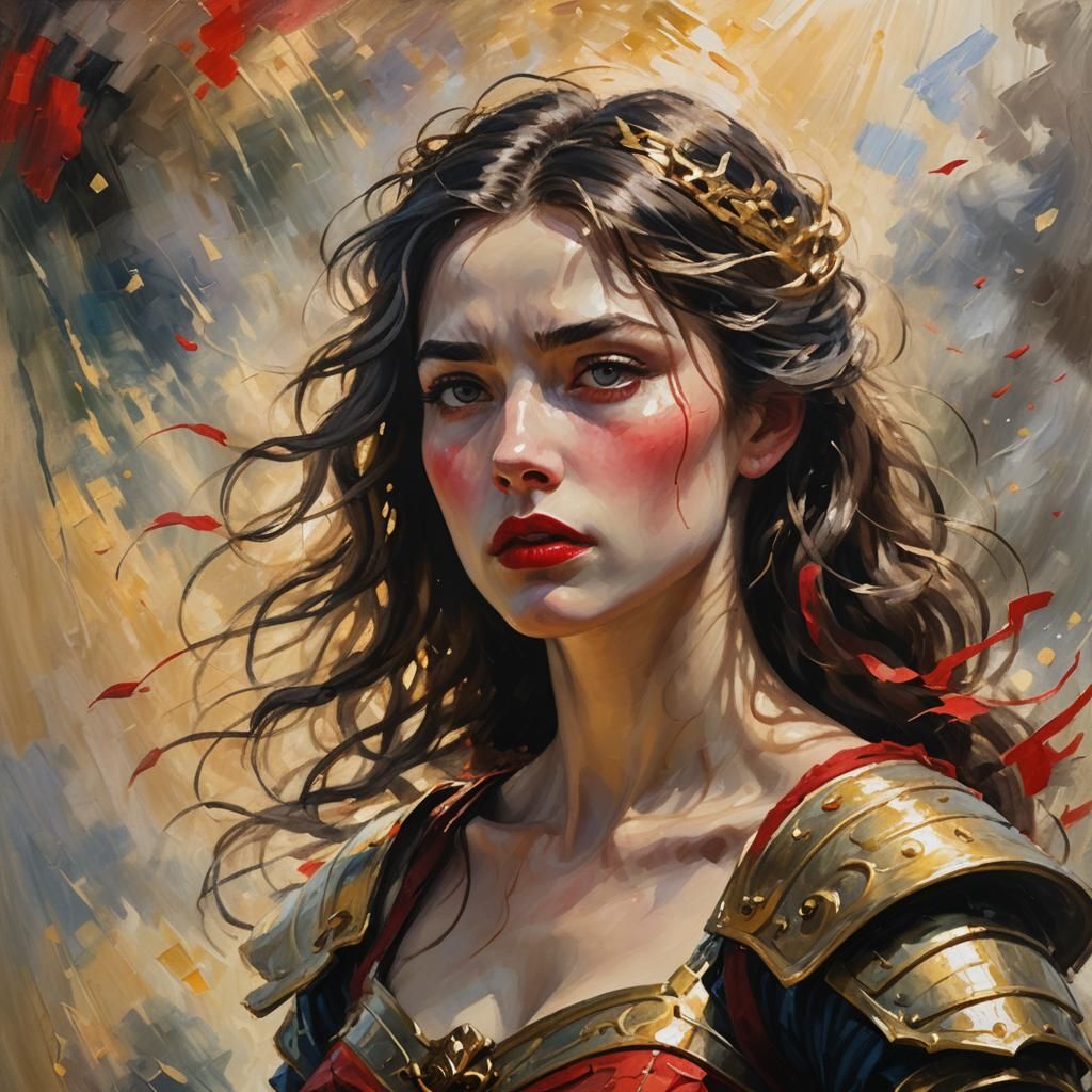 Warrior and Temptress in Impressionist Style