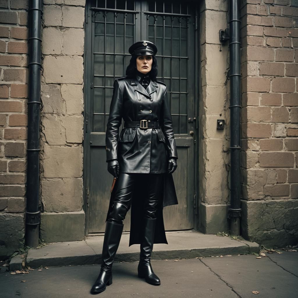 Irma Vep as Prison Guard in Cinematic Style
