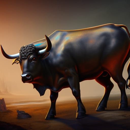 Detailed Matte Painting of a Brazen Bull
