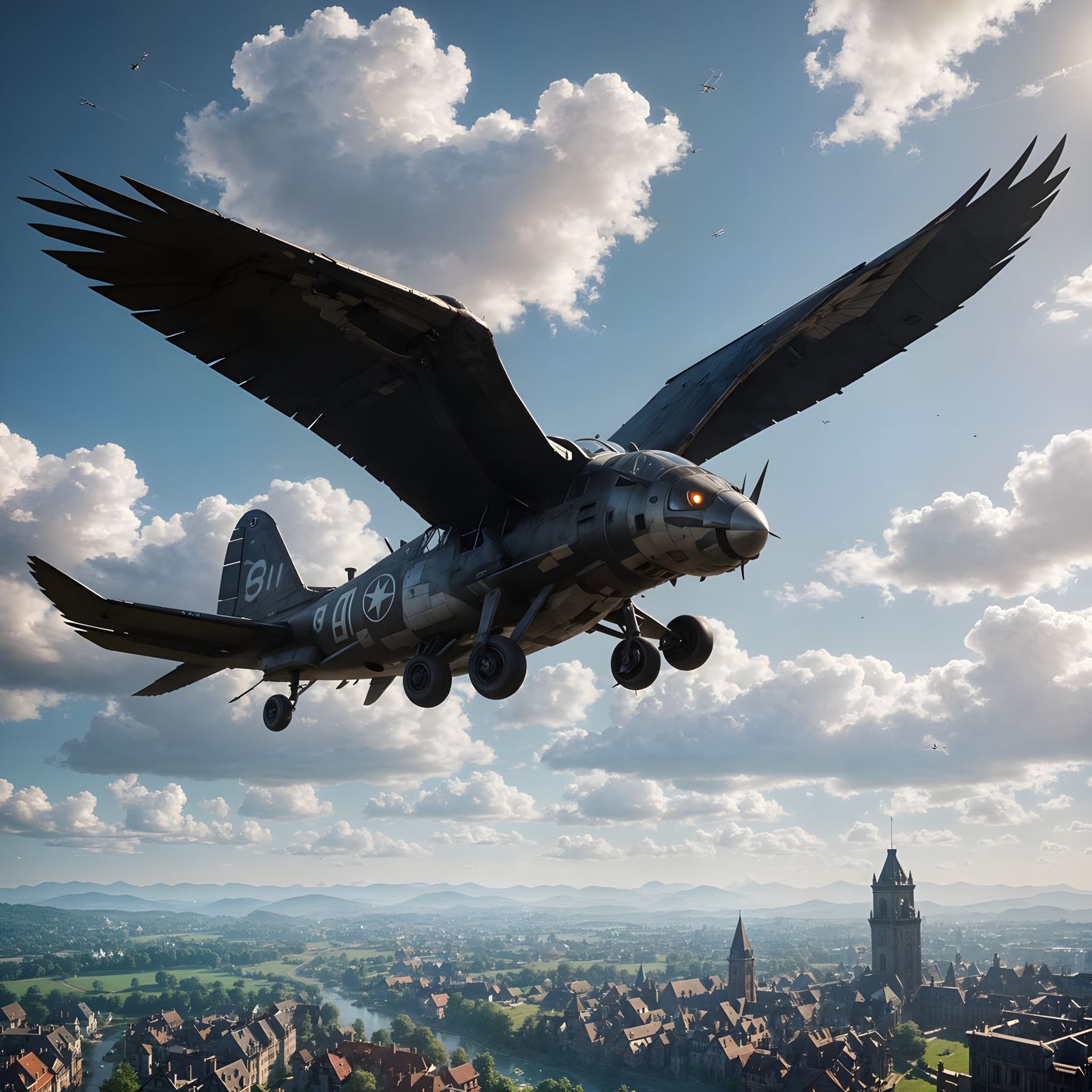 A Majestic Flying Reptile Soars Through the Skies in Search ...