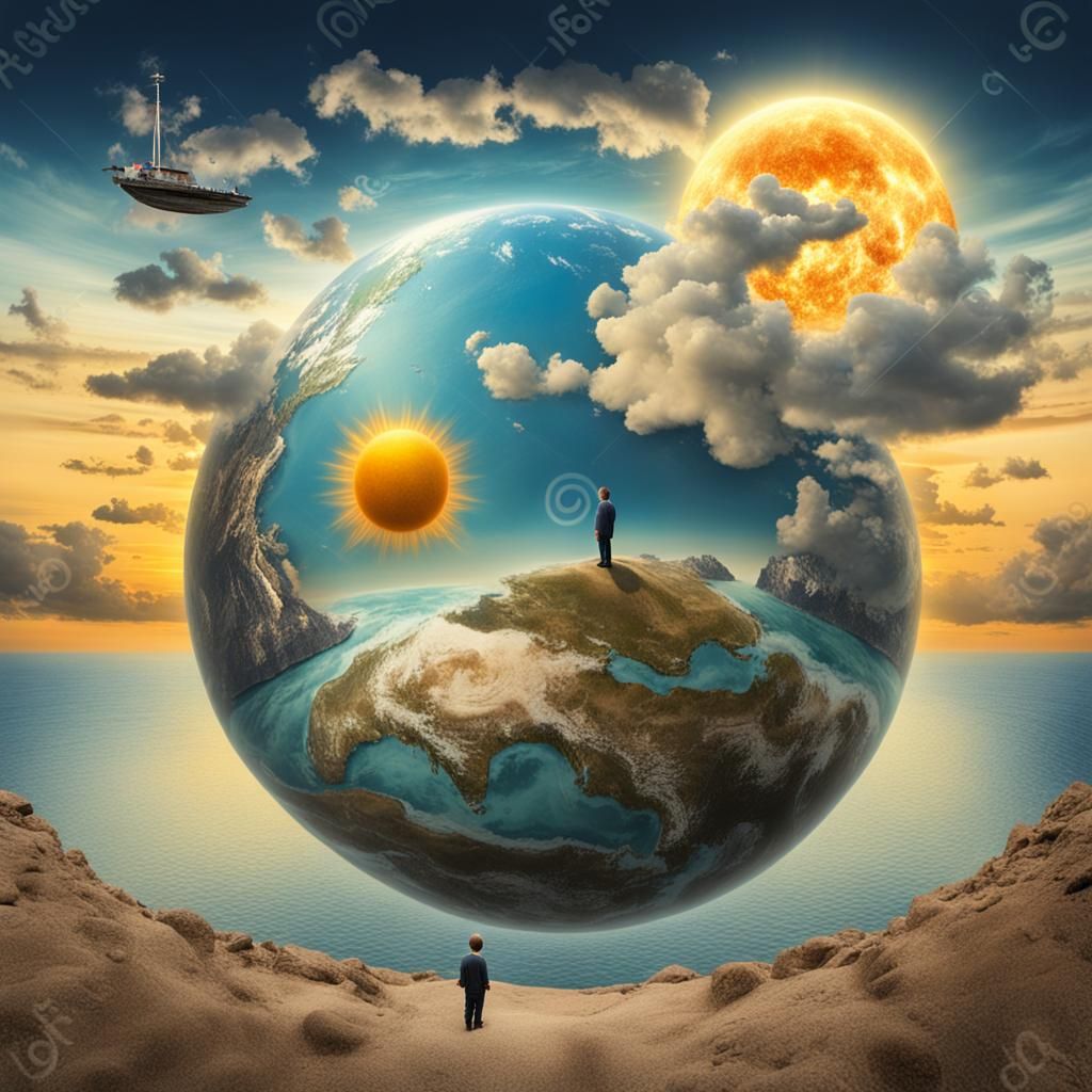 Surreal Planetary Vision: Duality of Earth