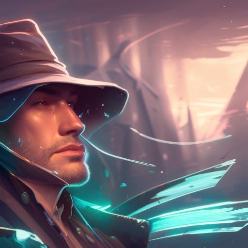 Detailed Portrait of Owen Joseph Farr, Splash Art Style
