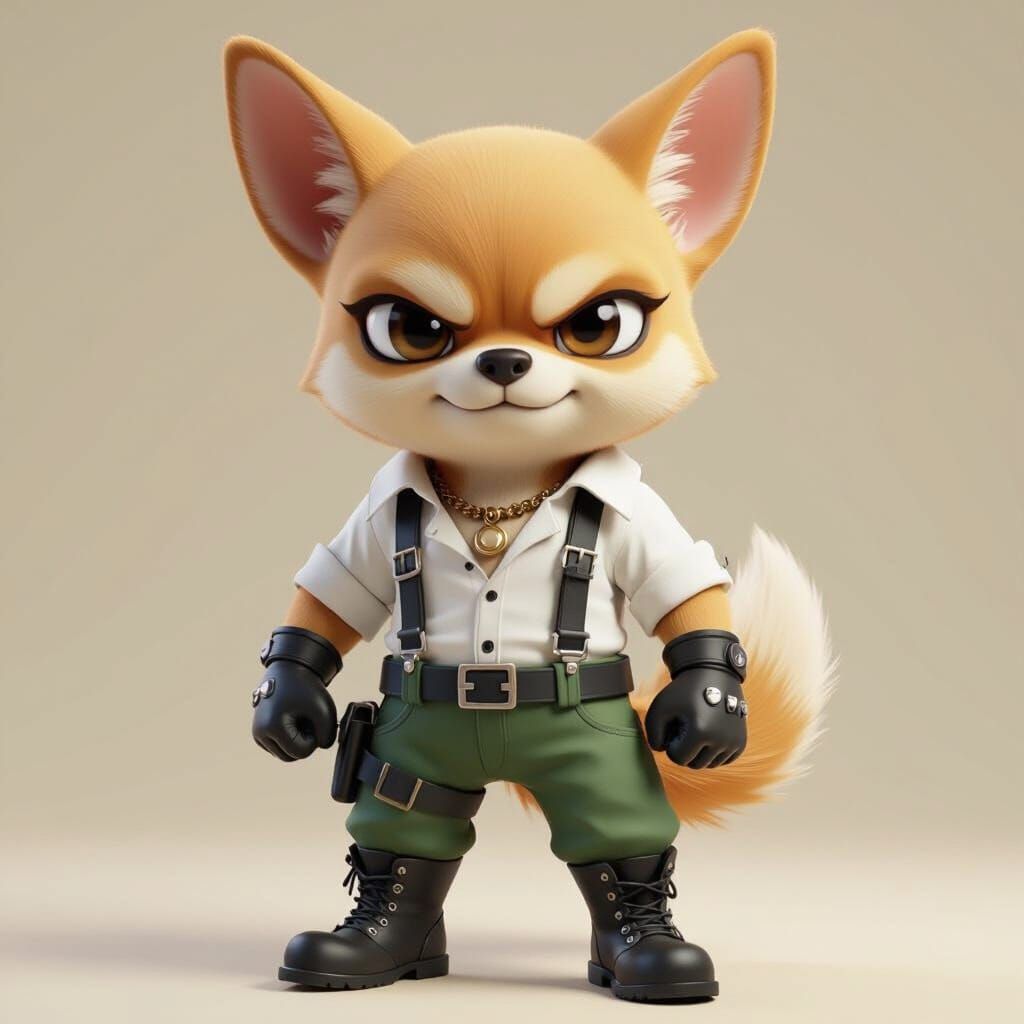 Tough Mexican Chihuahua in Biker Gear