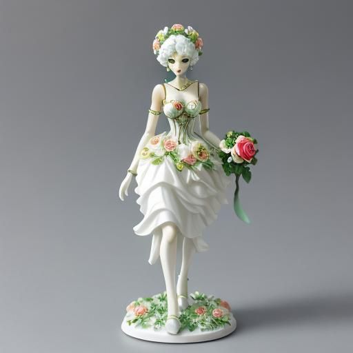 Glass Enamel Rose Figure Digital Art