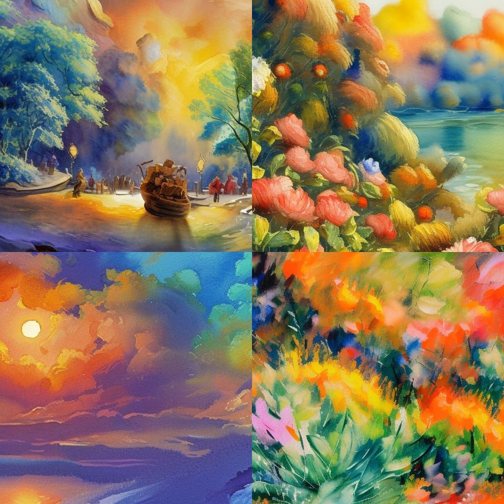 Epic Gouache Watercolor Impressionist Painting