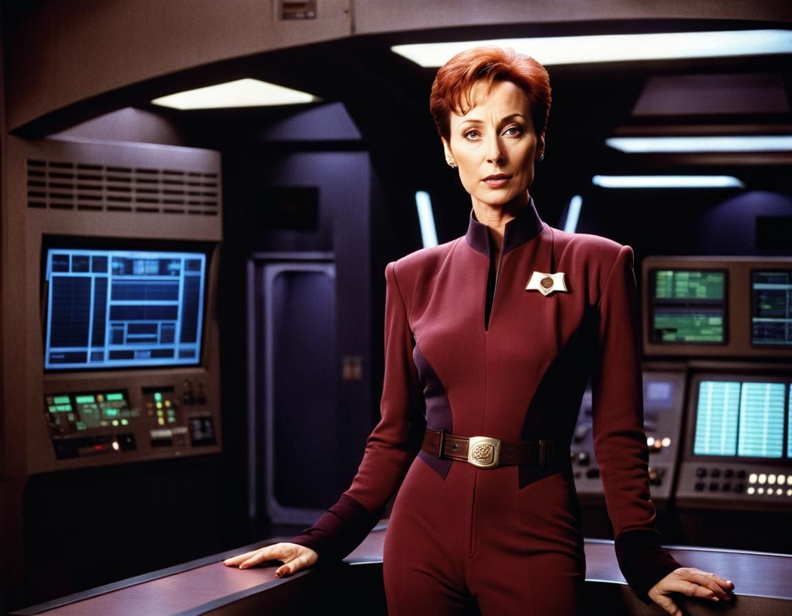 Nana Visitor as Kira Nerys in Deep Space Nine