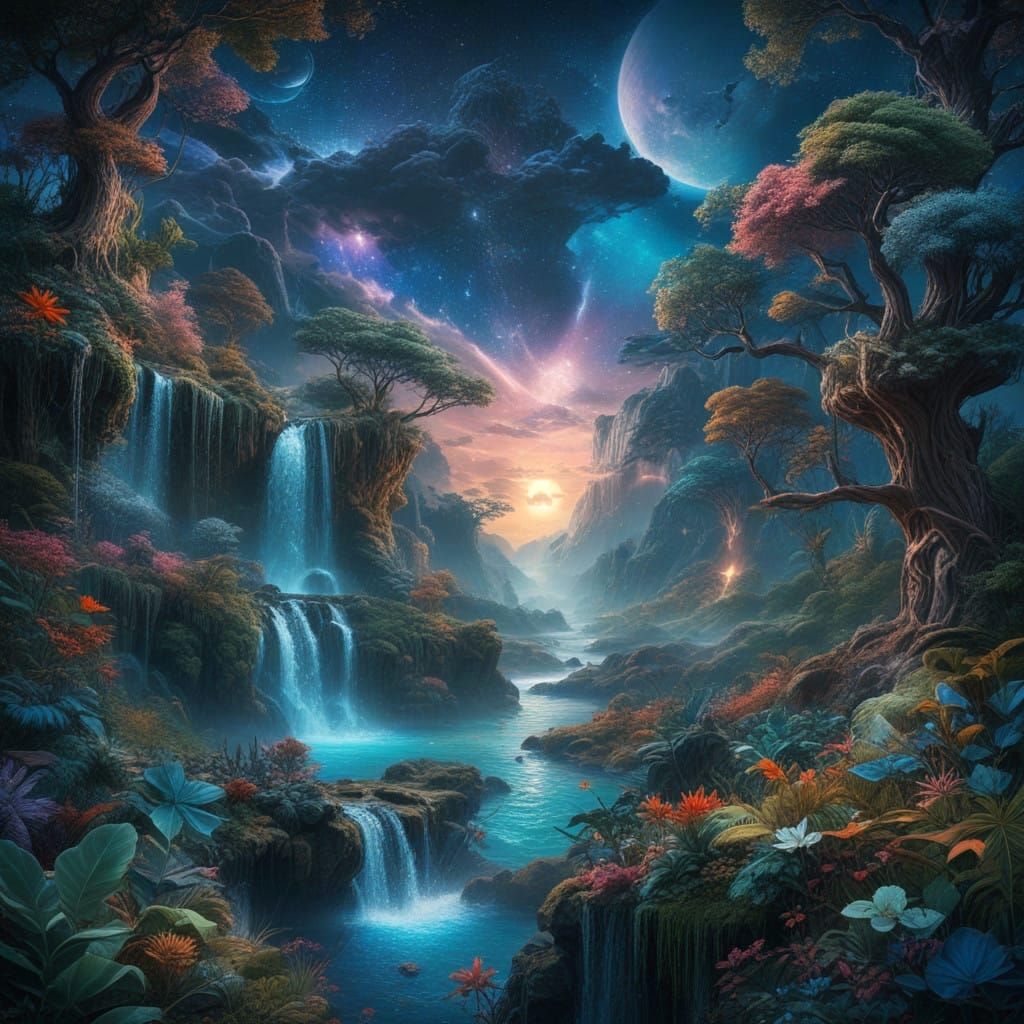 Cosmic Holographic Landscape in Vibrant Colors