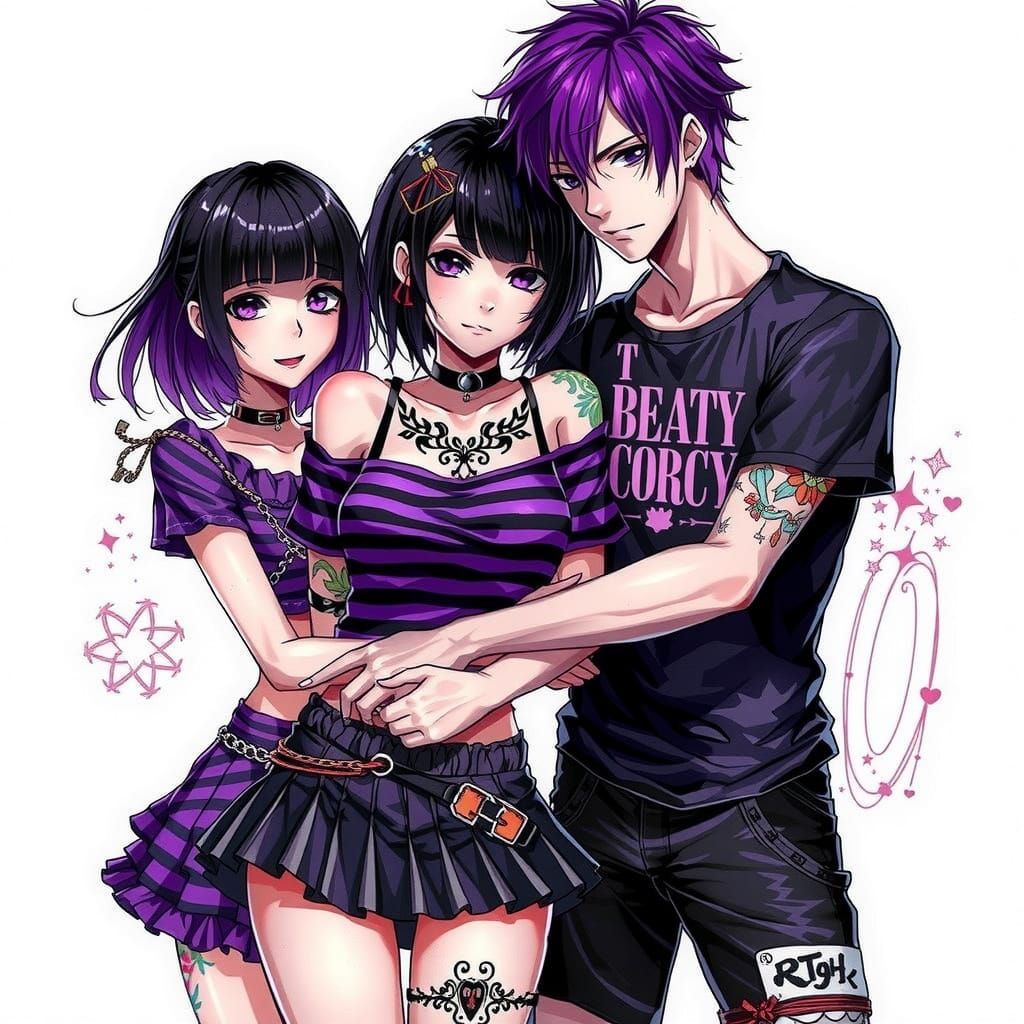 Anime Girl Pulled by Friends, Studio Trigger Style