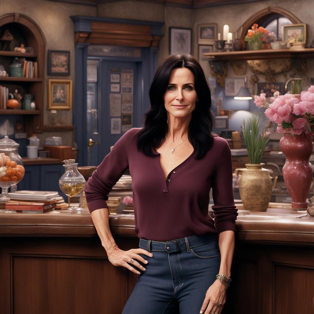 Courteney Cox as Detailed Matte Painting