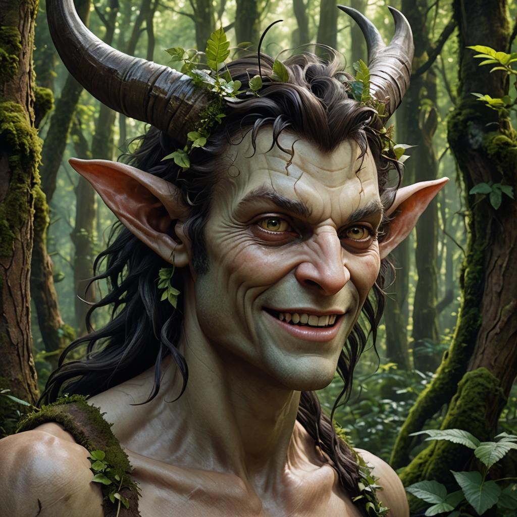 Enchanted Satyr in Hyperrealistic Detail
