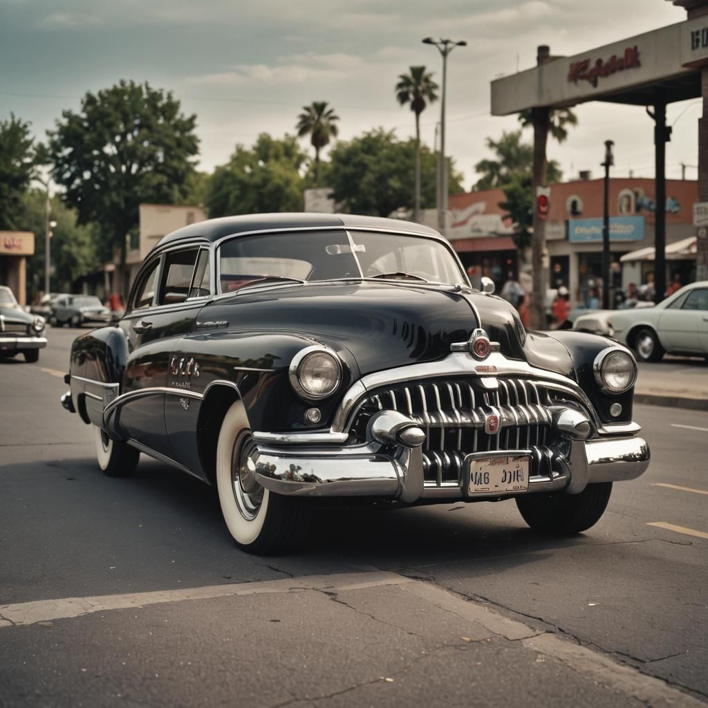 1950s Buick Hotrod Lowrider in Photorealistic Style