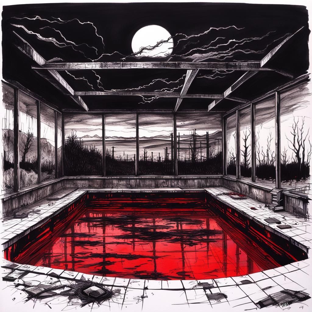 Post-Apocalyptic Swimming Pool in Bloody Dystopia