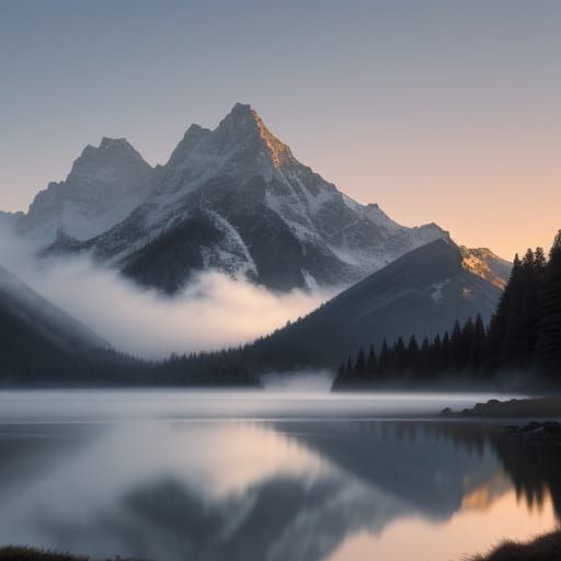 Ethereal Dawn Landscape