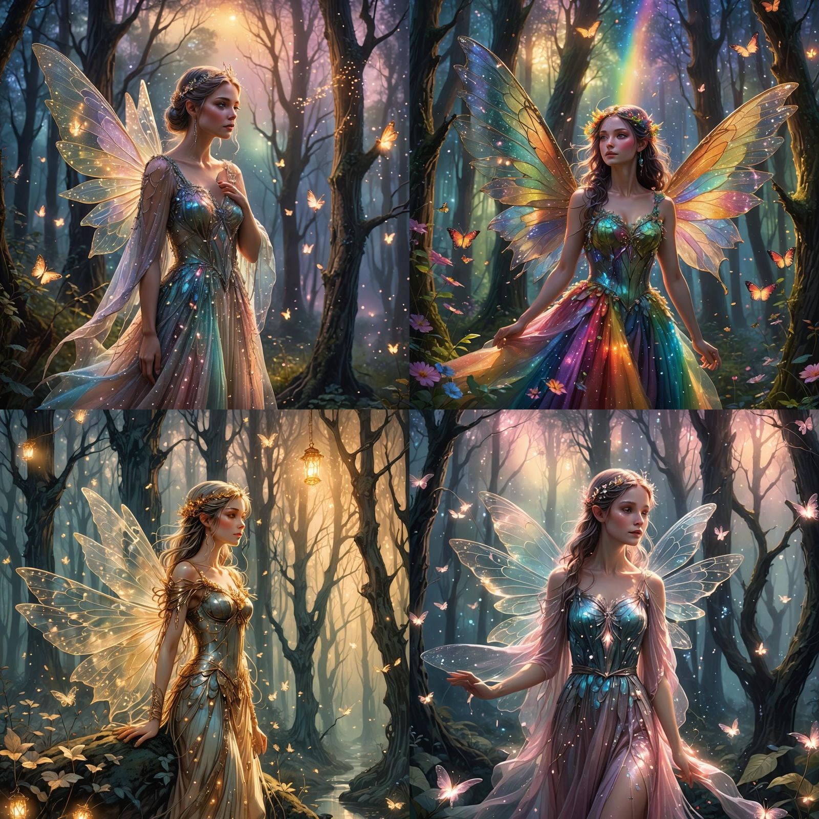 Majestic Fairy in Enchanted Forest at Twilight