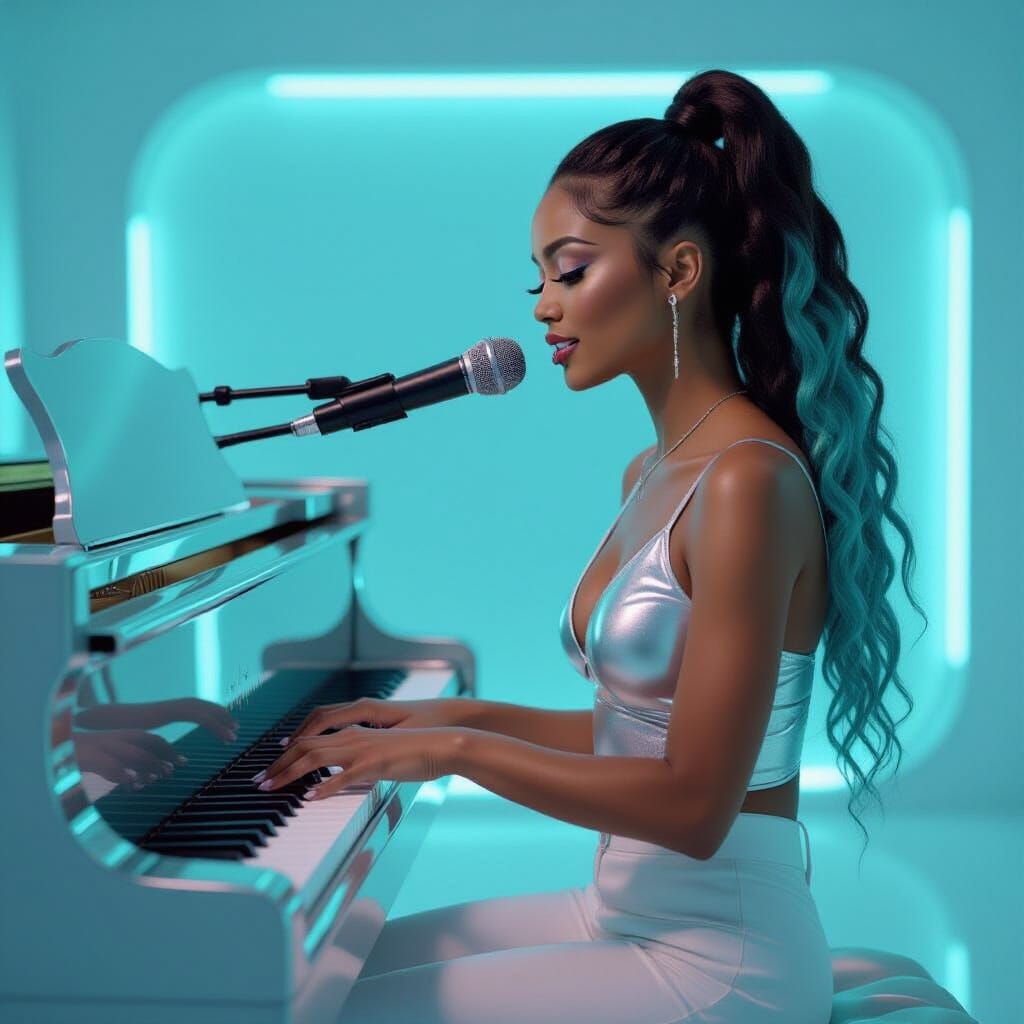 Lyra Noel Performing at Silver Piano in Aqua Studio