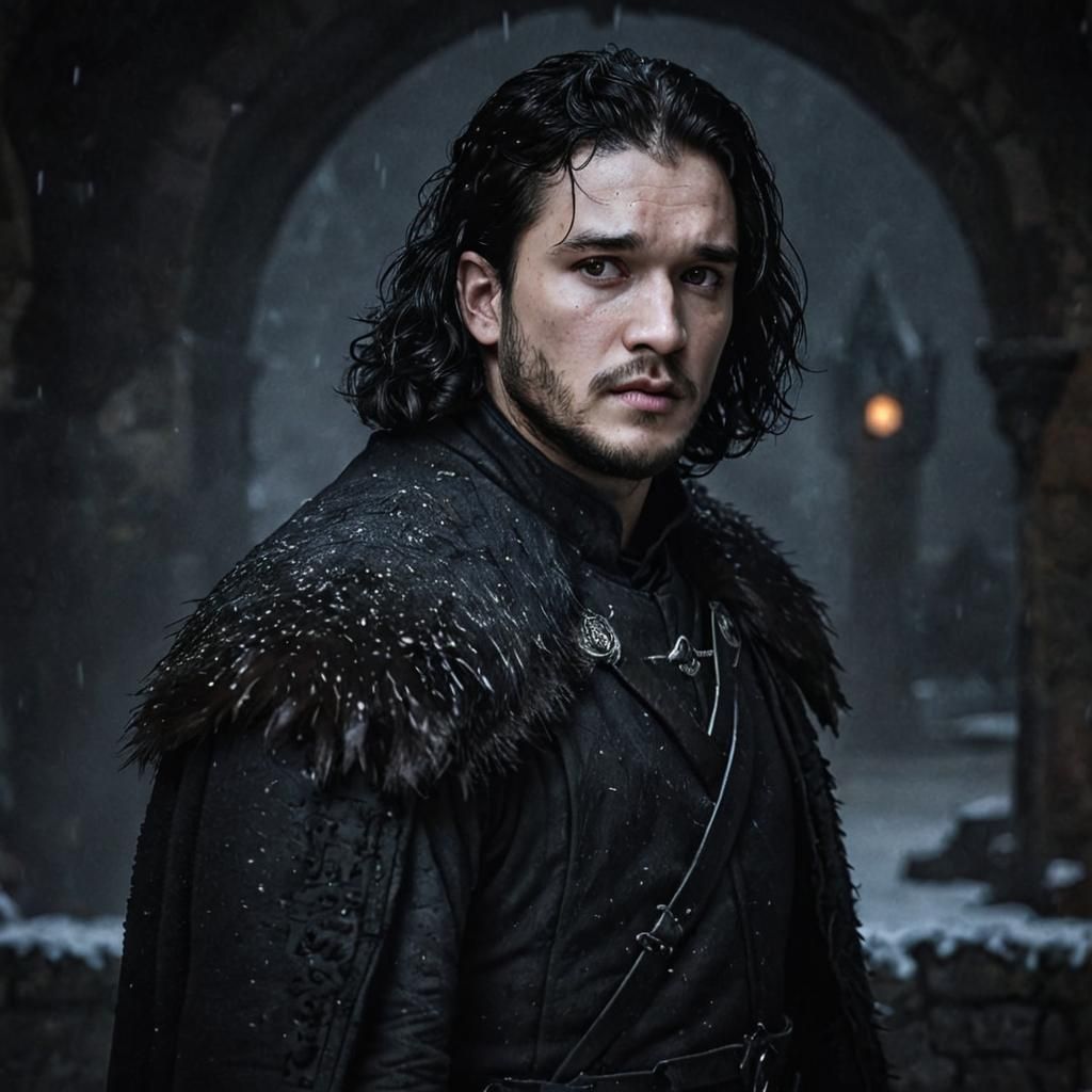 Jon Snow Cinematic Portrait in Winterfell