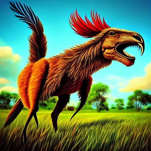 Kangarooster Concept Art in Natural Habitat