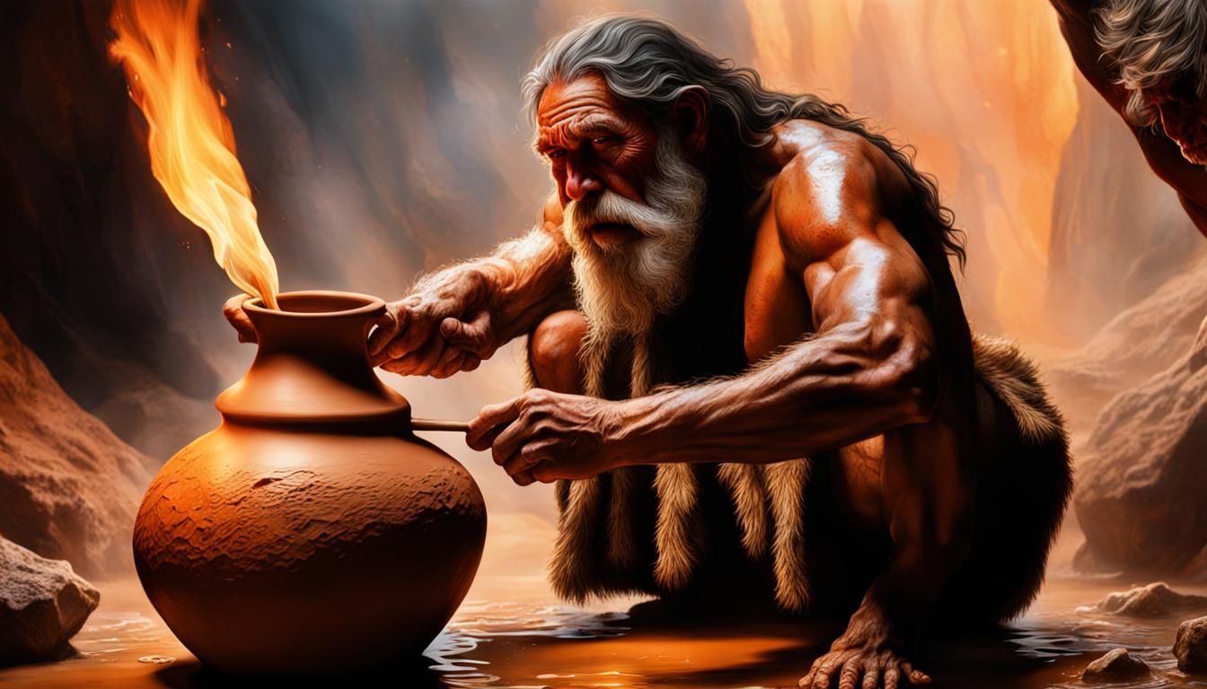 Neanderthal Crafts First Clay Water Jug
