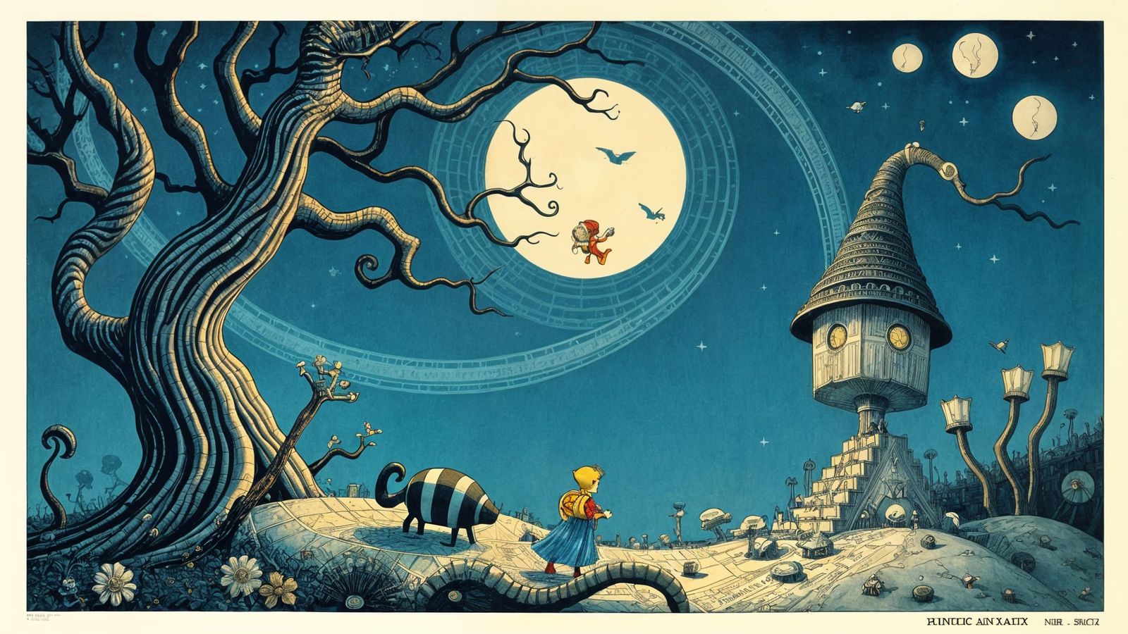 Surreal Little Nemo in Wonderland Poster