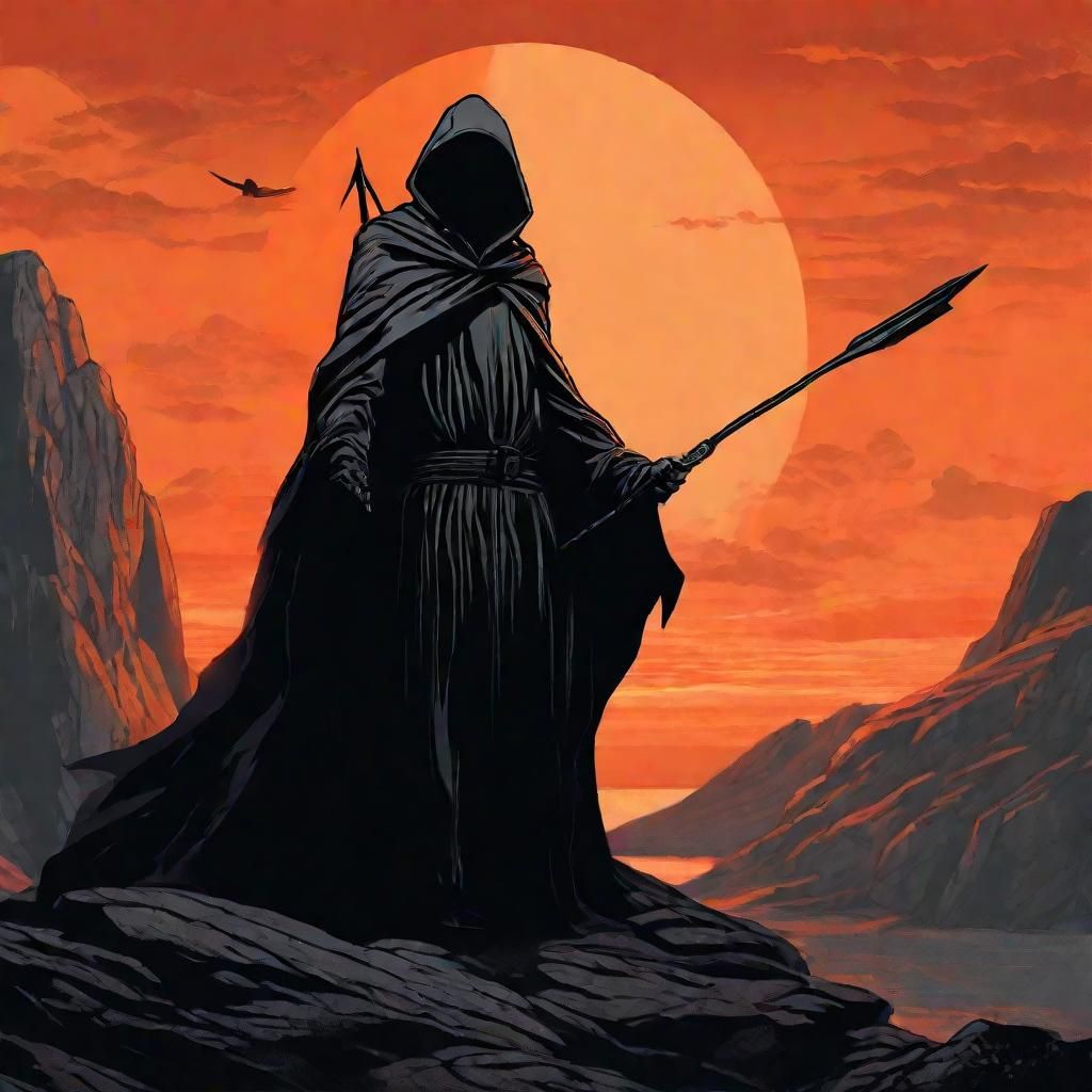 Dark Fantasy Archer with Grim Reaper