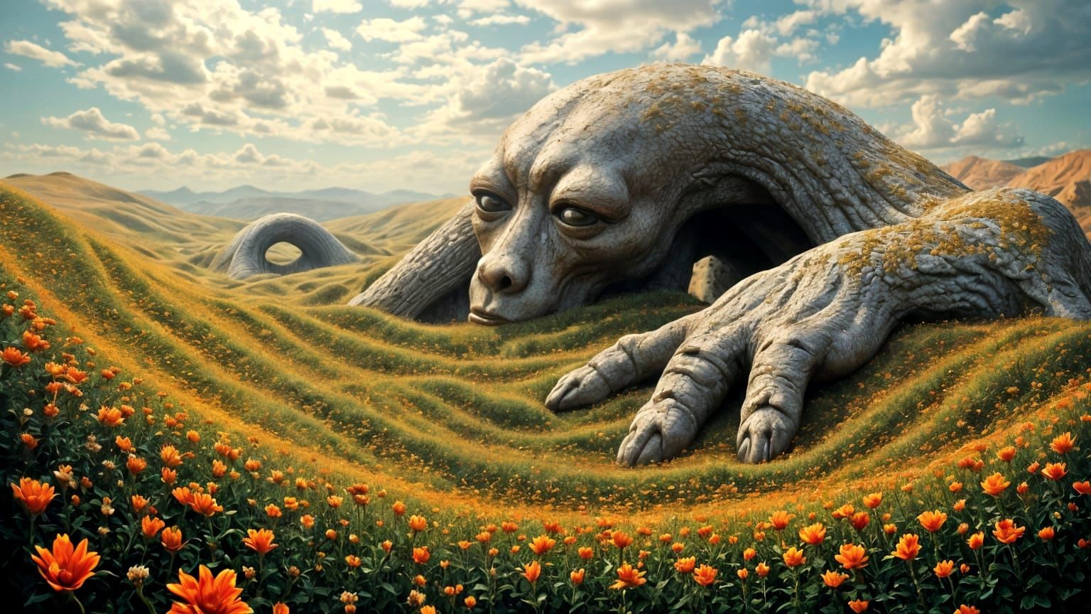 Magnificent Awakening of a Great One in Monet Flower Style