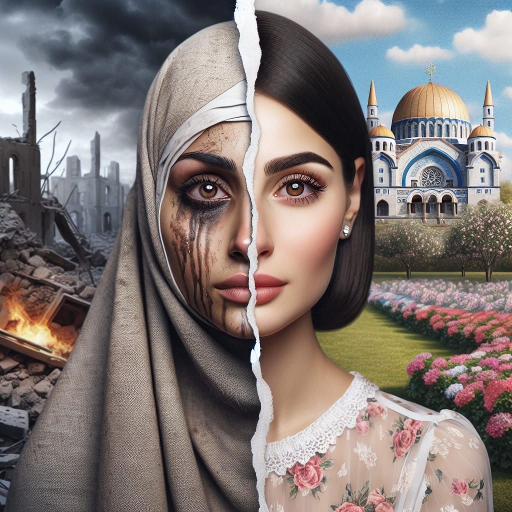 War Torn: Portrait of Duality and Hope