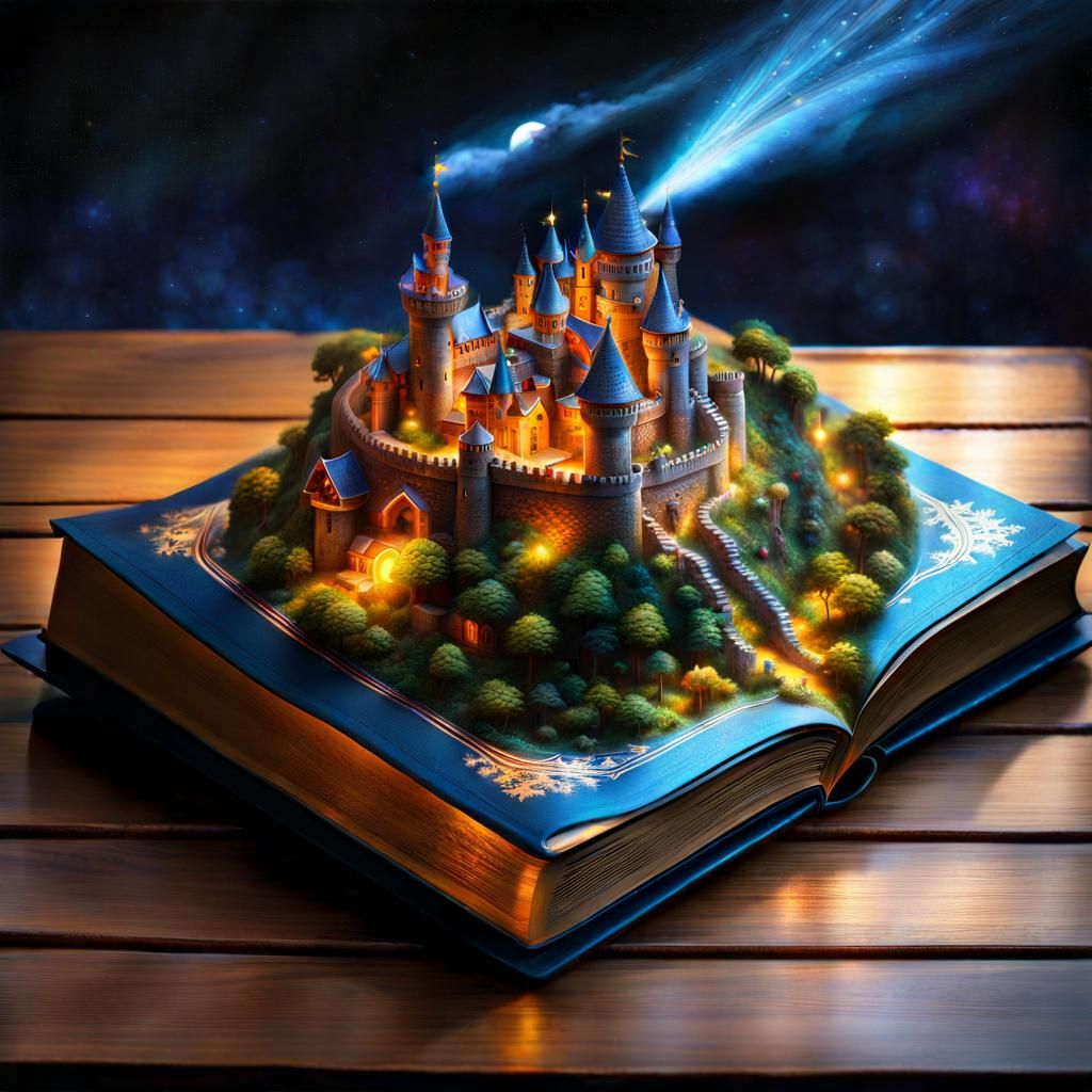 Magical Castle Emerges from Storybook: Digital Matte Paintin...