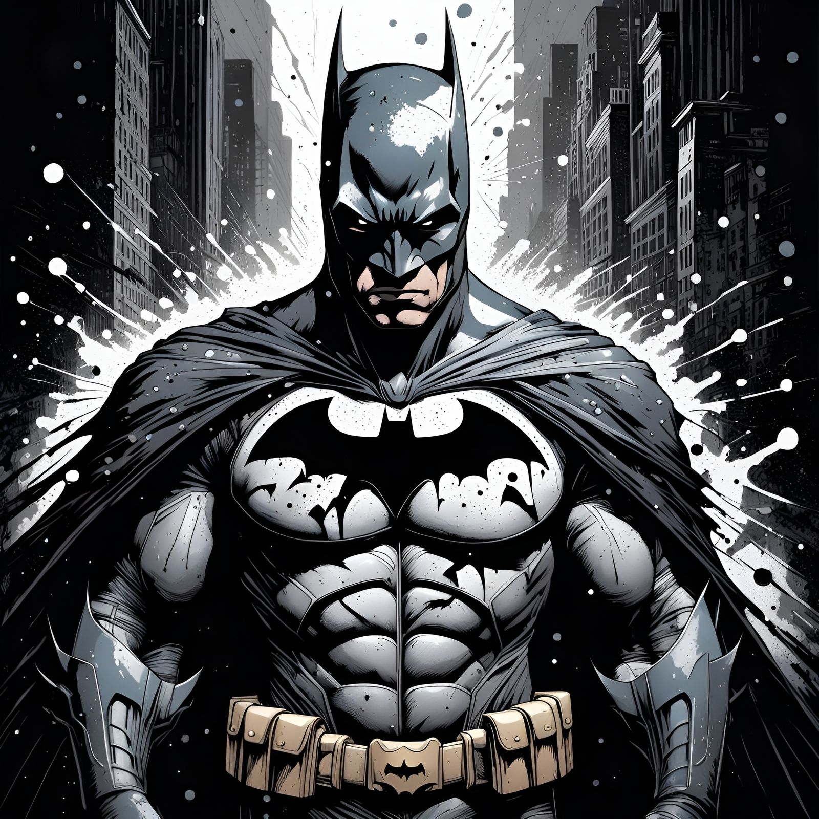 Batman in Retropop Graffiti Style