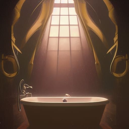 Solitude: Hyperdetailed Portrait in an Empty Bathtub