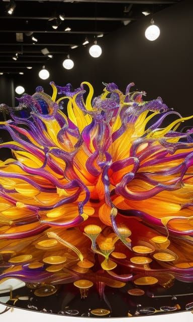 Hyperrealistic Woman Portrait with Sculptural Glass Elements