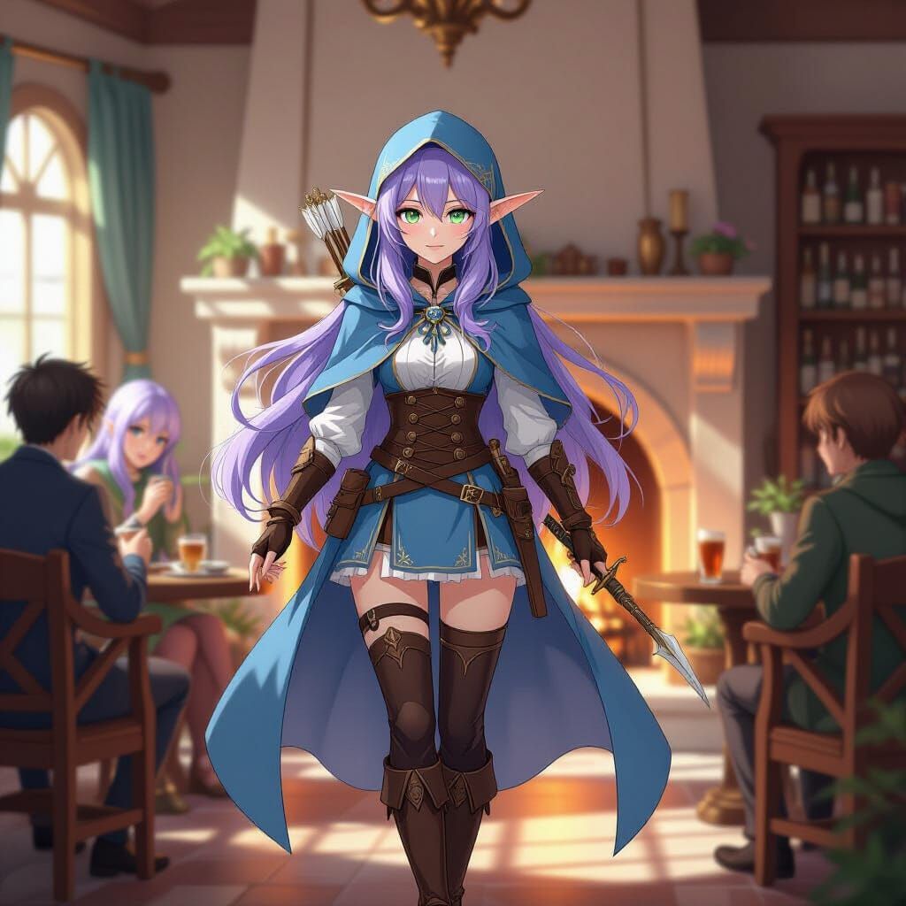 Moon Elf Hero in Tavern, Anime Key Visual