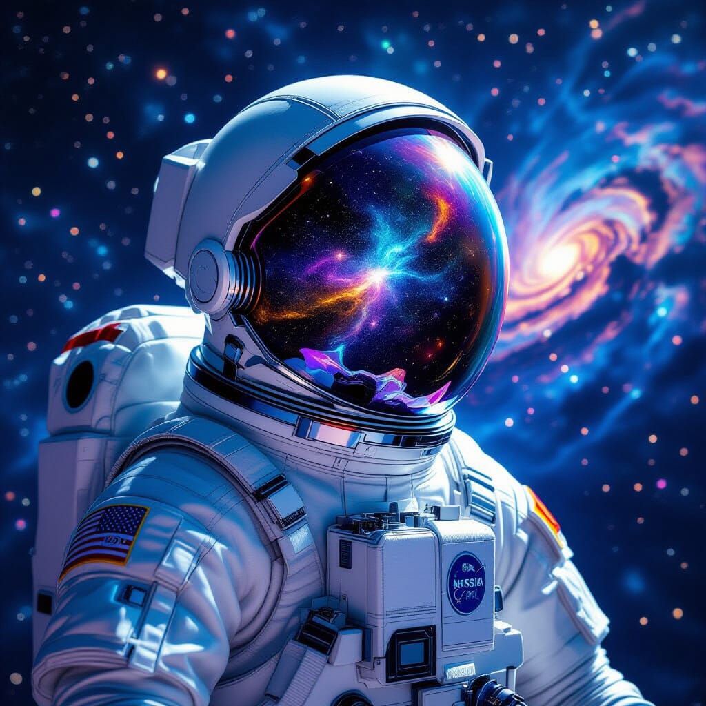 Astronaut Adrift in Cosmic Void