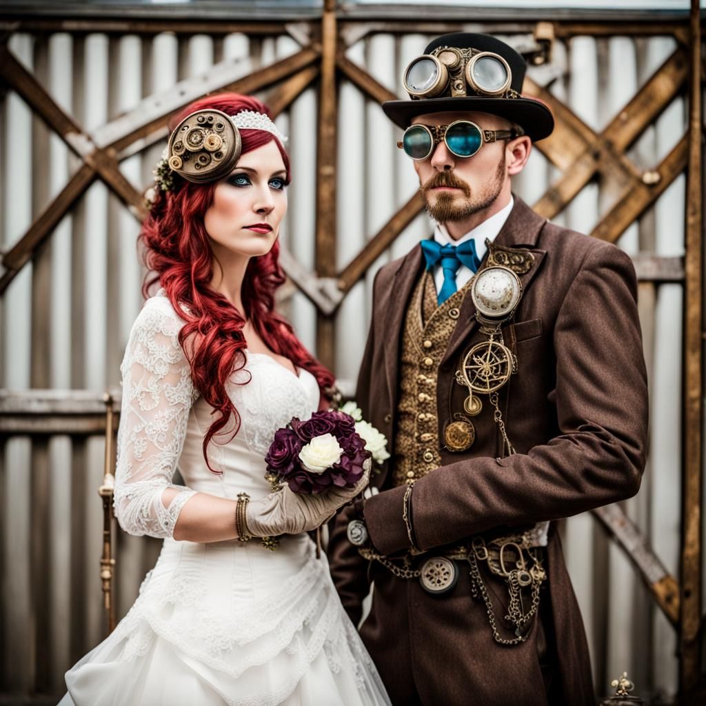 Steampunk Wedding: Bride and Groom of the Year