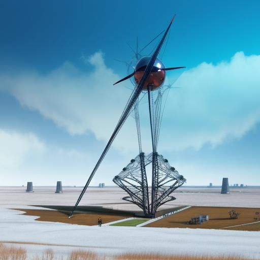 Retrofuturistic Sky with Sunrays and Cloud Reflections