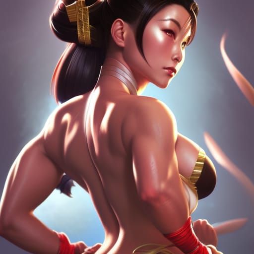Hyperdetailed Bikini Portrait in Artgerm Style