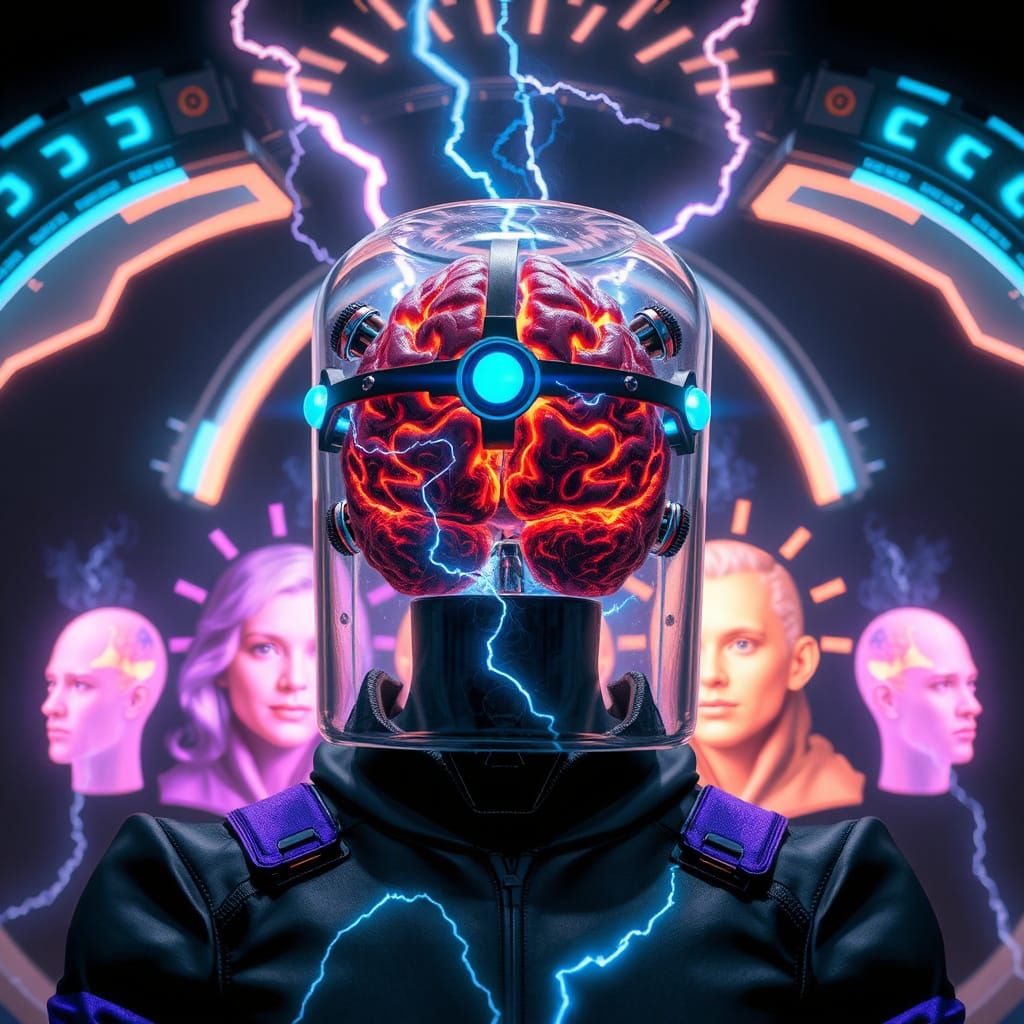 Mind Master's Brain: Futuristic Digital Art