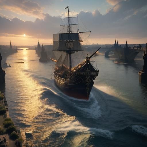 Black Pearl Voyage on Prague's Vltava River