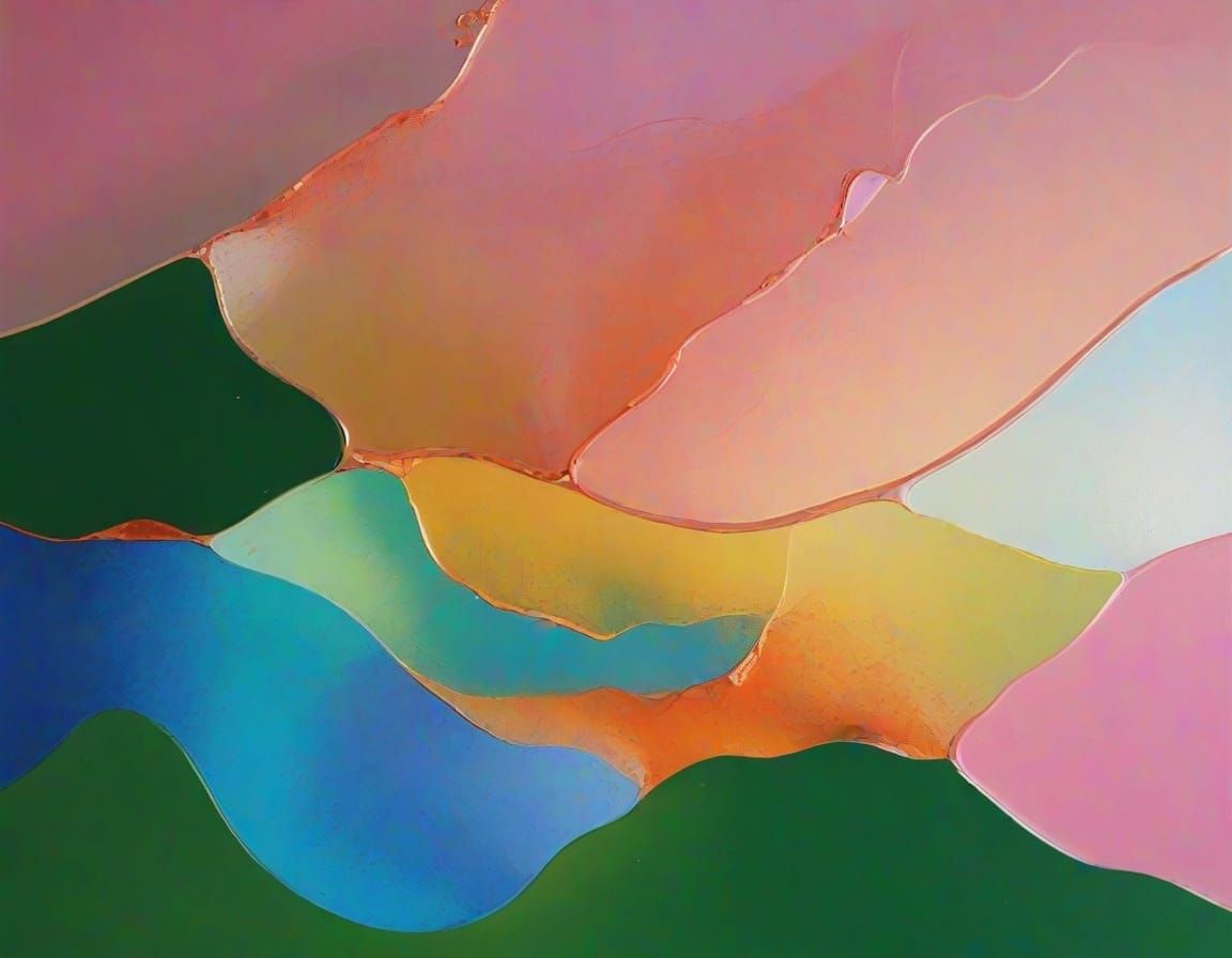 Abstract Composition with Refracted Light Effects