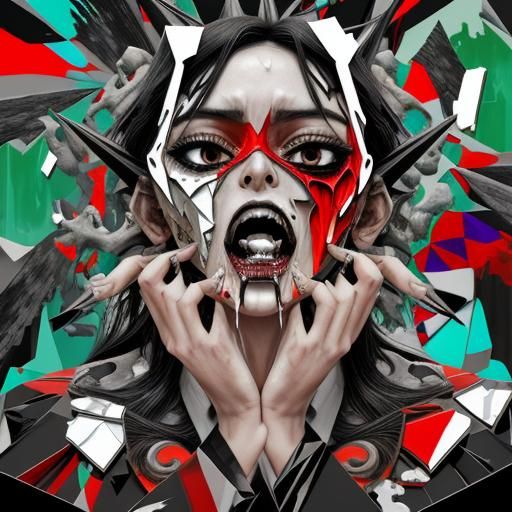 Fragmented Face: A Surreal Digital Collage