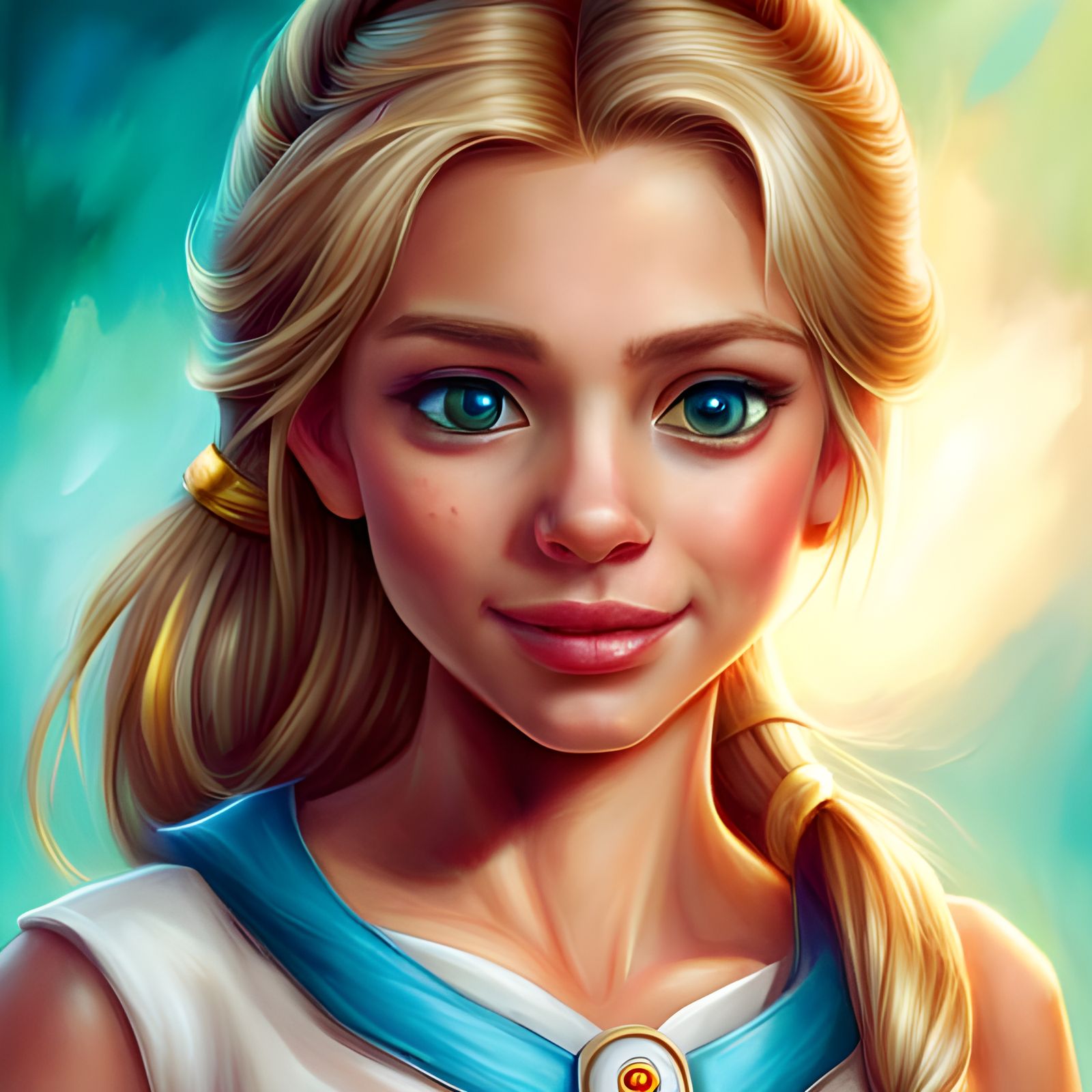 Gorgeous Princess Portrait in Hyperrealistic Style