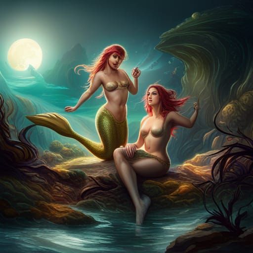 Mermaids: A Fantasy Concept Art in Deep Color