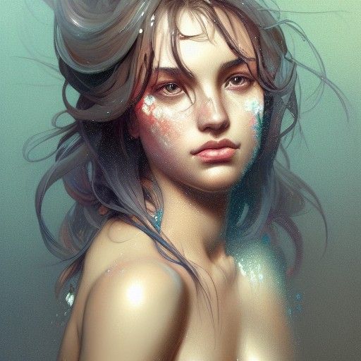 Detailed Portrait of Girl with Dynamic Lighting