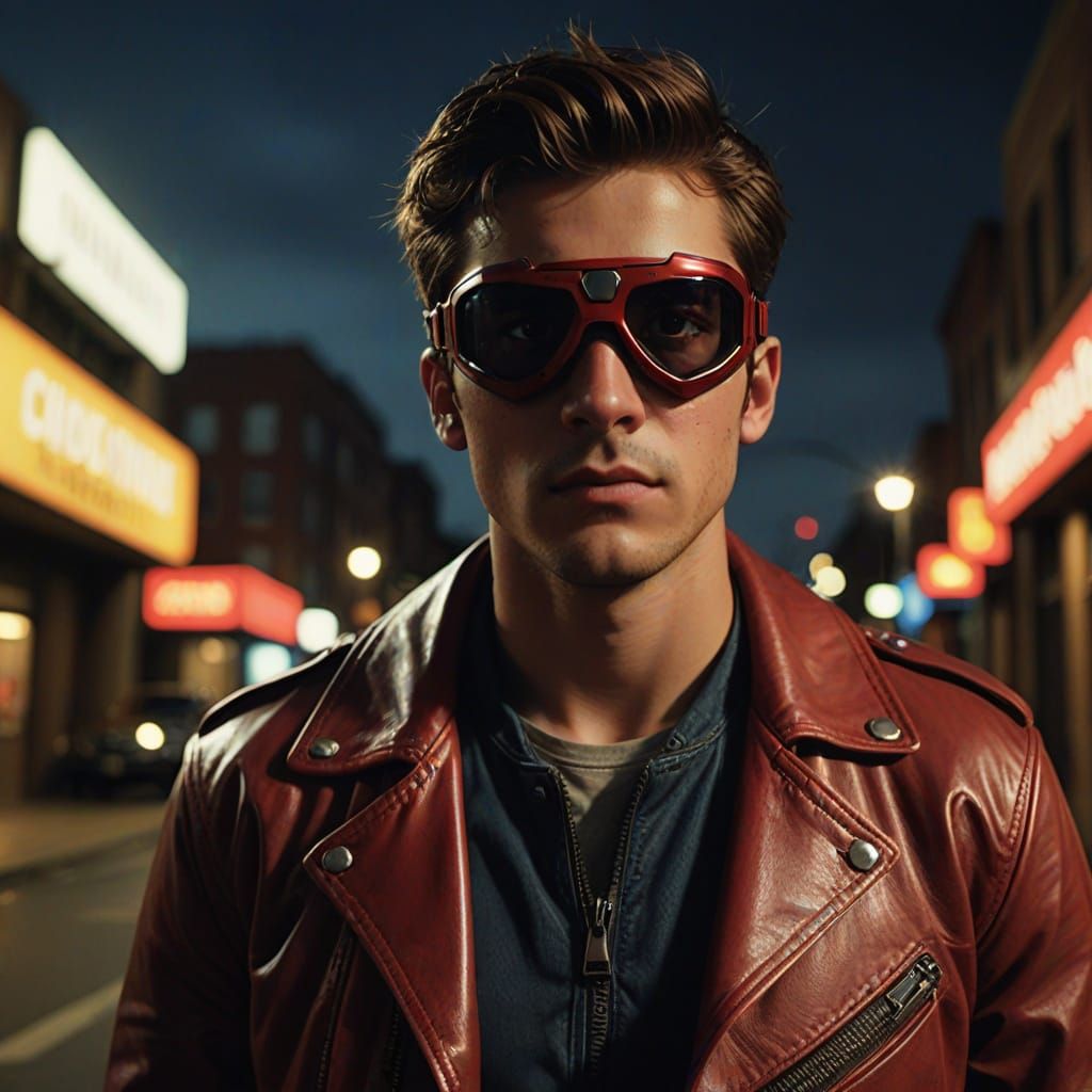 Intense Hero Portrait in Cinematic Style