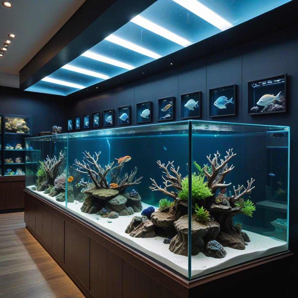 Aquariums Inside a Jewelry Store