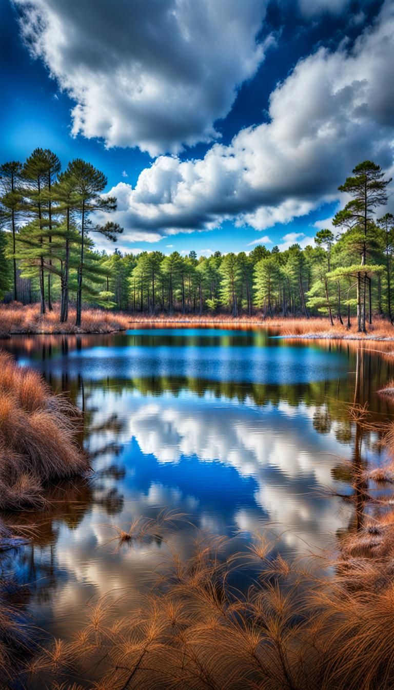 Azure Lake Oasis in Jersey Pine Barrens