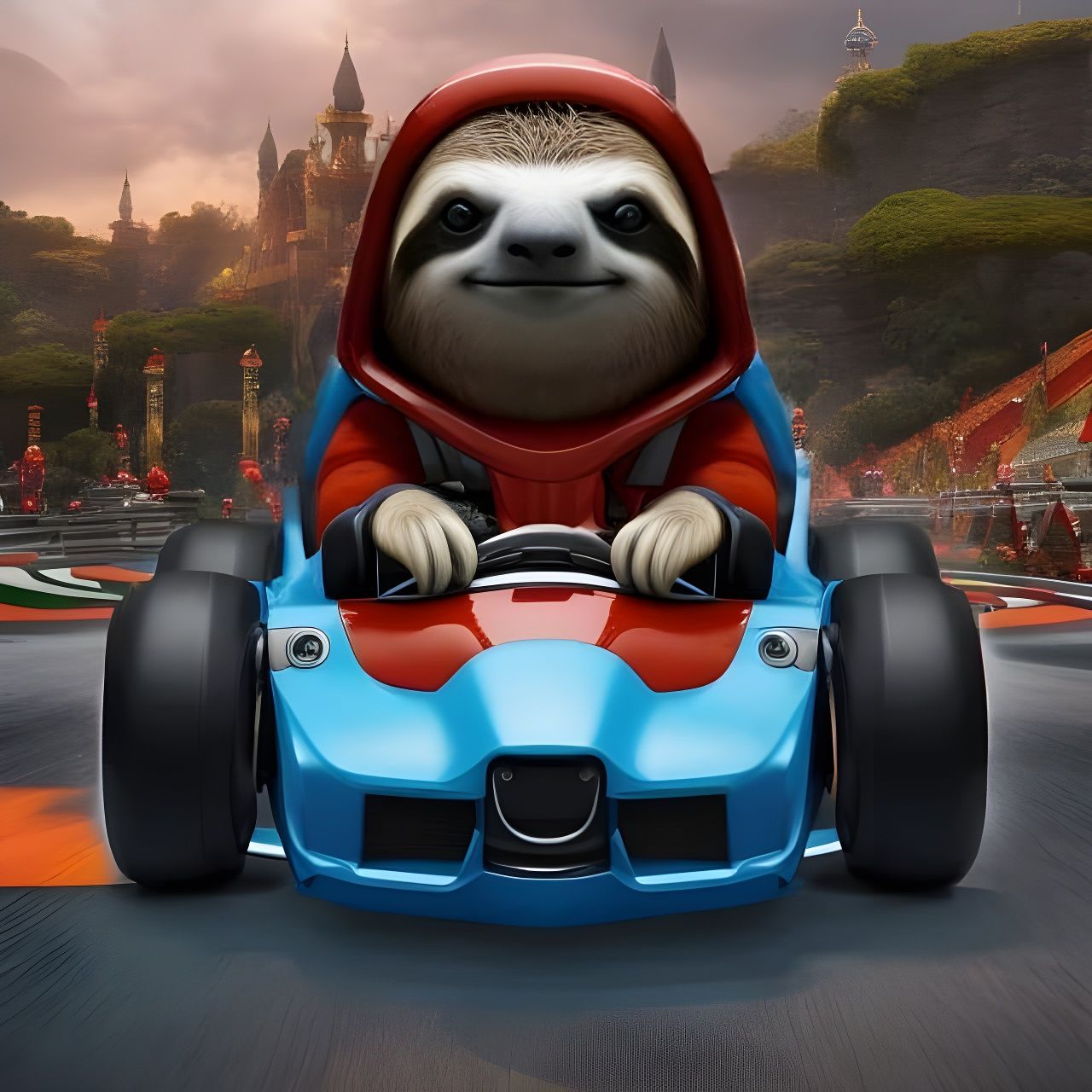 Isometric Kart Racing Circuit in 3D